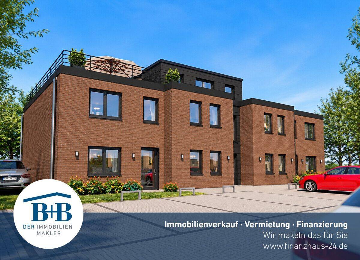 Neubau-Penthouse in Vechta.     KfW-40. 113 m² Wohnfläche. Dachterrasse. Aufzug. Stellplatz., 49377 Vechta