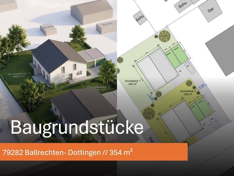 Attraktives Baugrundstück mit 354 m² in Ballrechten-Dottingen, 79282 Ballrechten-Dottingen