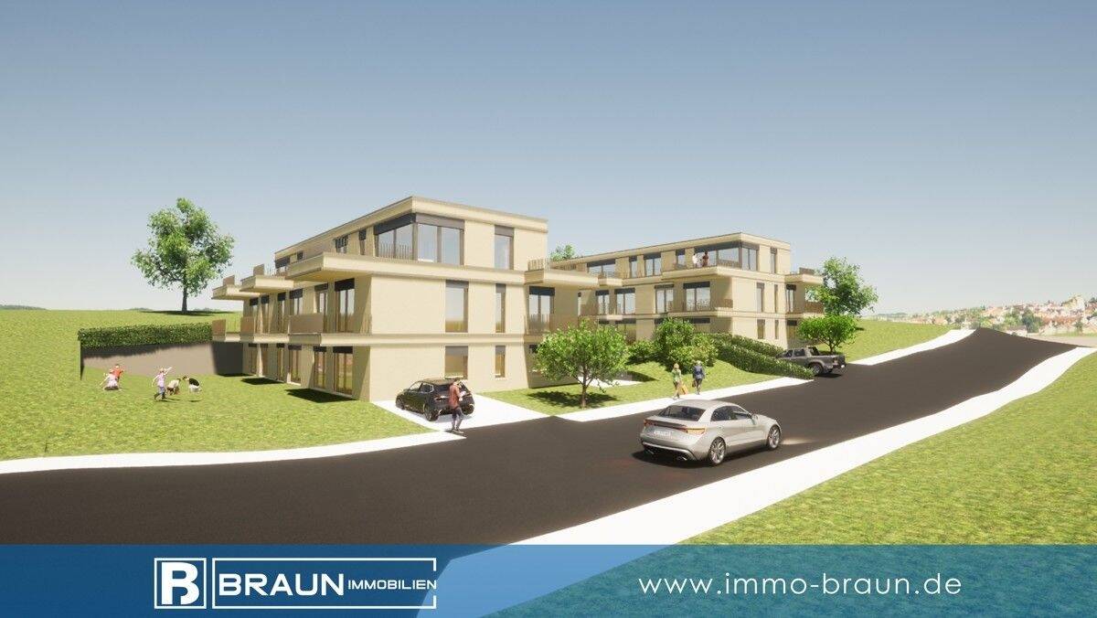Attraktives Baugrundstück mit Baugenehmigung für zwei Mehrfamilienhäuser mit Tiefgarage, 73479 Ellwangen (Jagst)