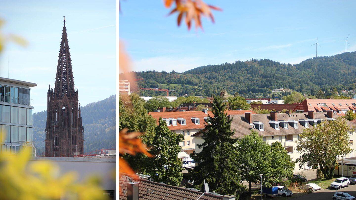 Mitten in Freiburg: Stilvolle Attika-Maisonette mit 4 Zimmern, Münster- und Panoramablick, 79104 Freiburg im Breisgau