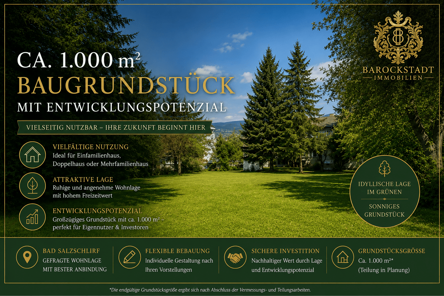 Großzügiges Baugrundstück mit ca. 1.000 m² – Vielfältige Bebauungsmöglichkeiten, 36364 Bad Salzschlirf