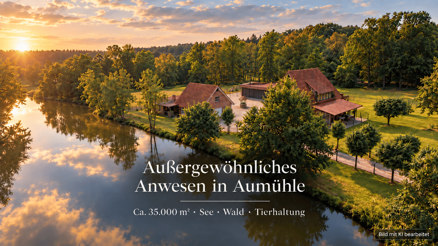 Einzigartiger Landsitz in Aumühle (LK Oldenburg) – eigener See, zwei Wohnhäuser & Pferdehaltung, 27793 Wildeshausen