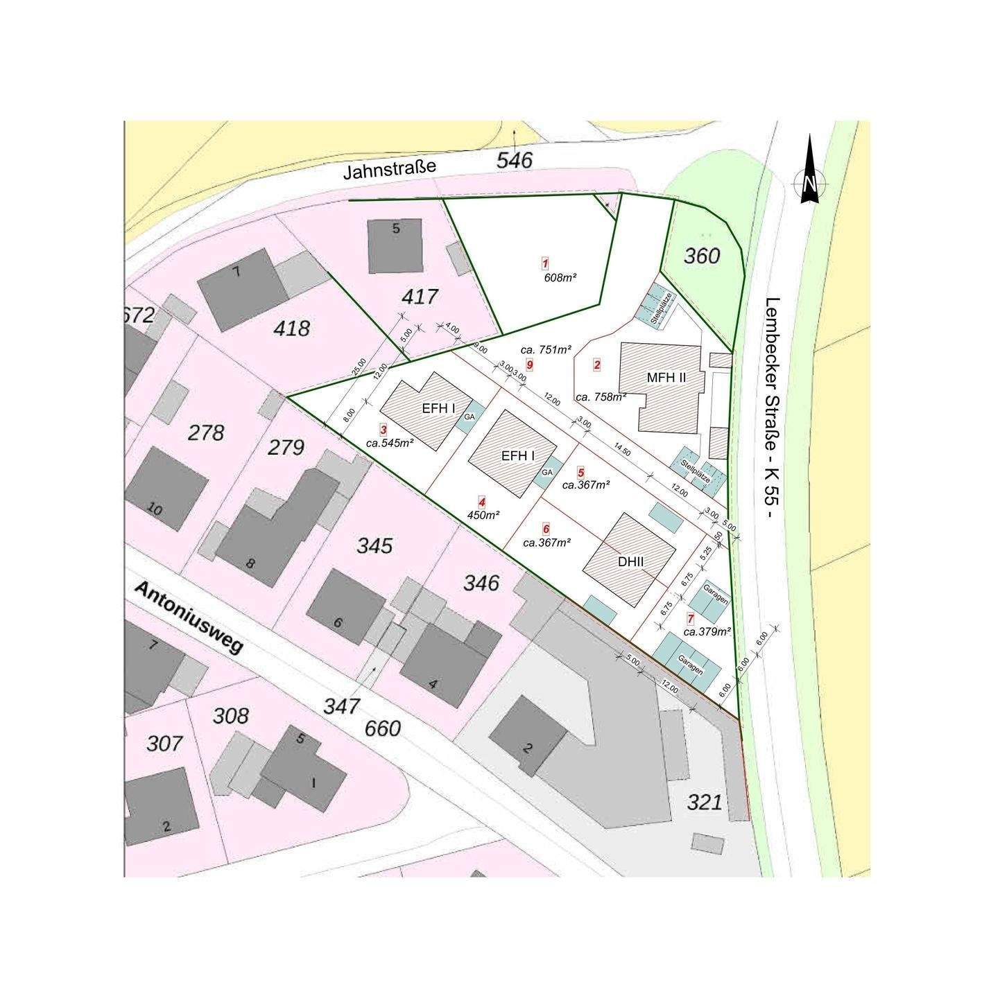 Optimales Baugrundstück für eine familiengerechte Doppelhaushälfte / 120 qm – 150 qm Wohnfläche möglich /, 45721 Haltern am See