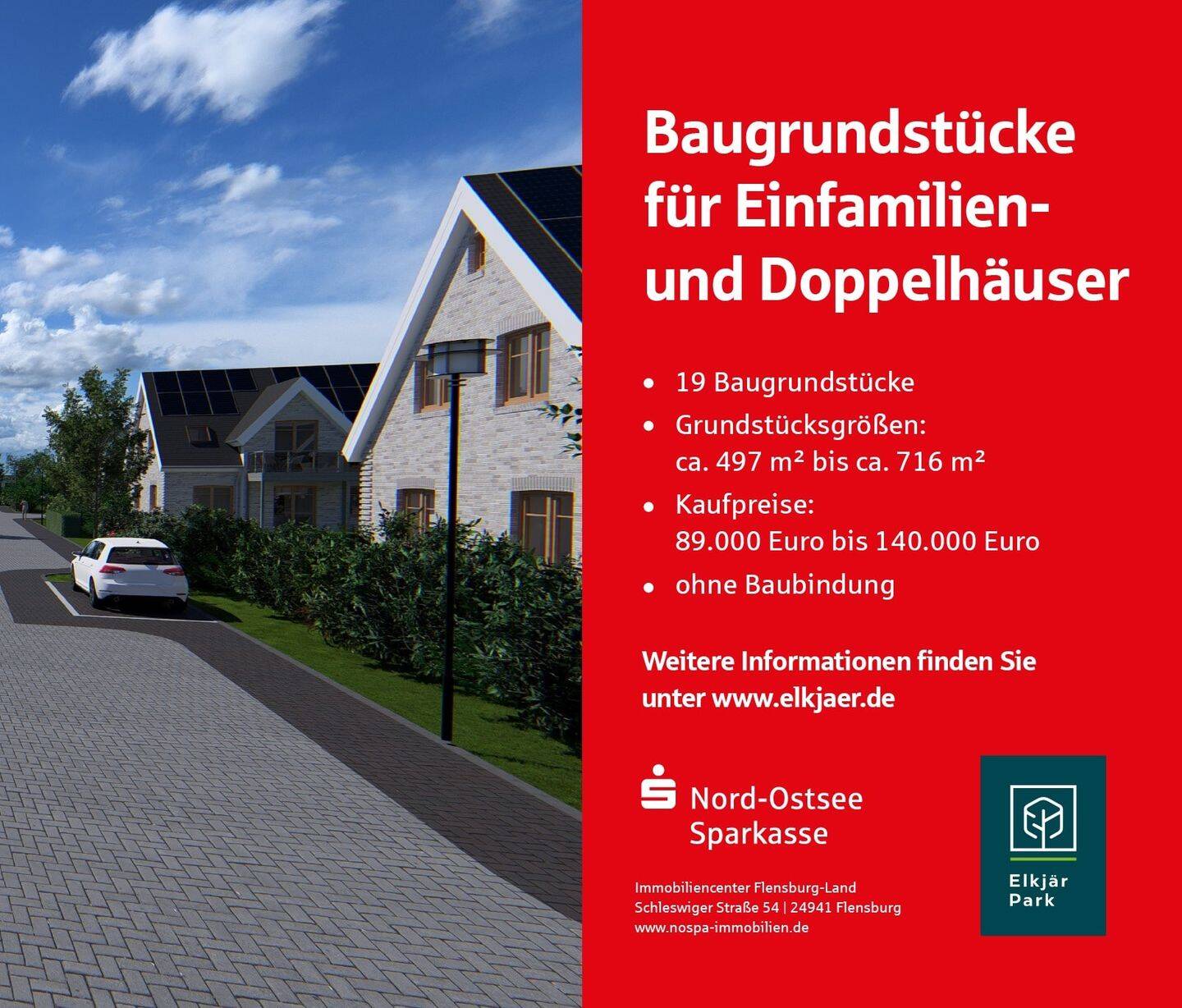 Zu Hause im Herzen Angelns! Wählen Sie aus 19 Baugrundstücken für Einfamilien- und Doppelhäuser, 24986 Mittelangeln