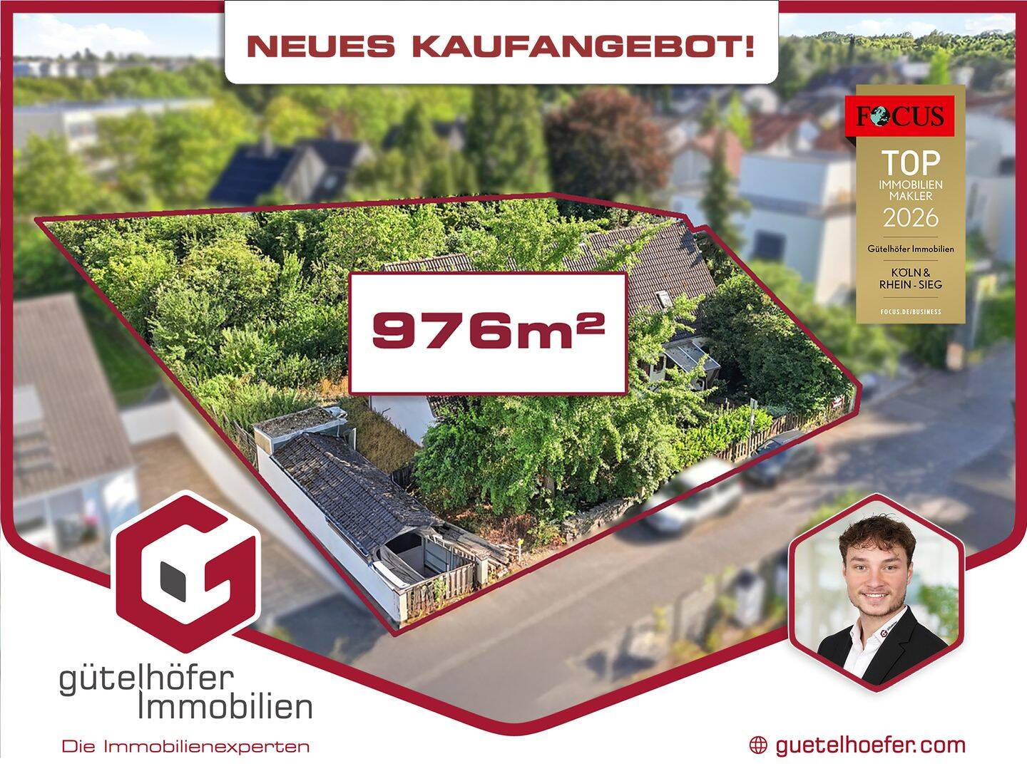 Attraktives 976m² großes Baugrundstück mit vielseitigen Entwicklungsmöglichkeiten in Bonn-Ückesdorf, 53125 Bonn
