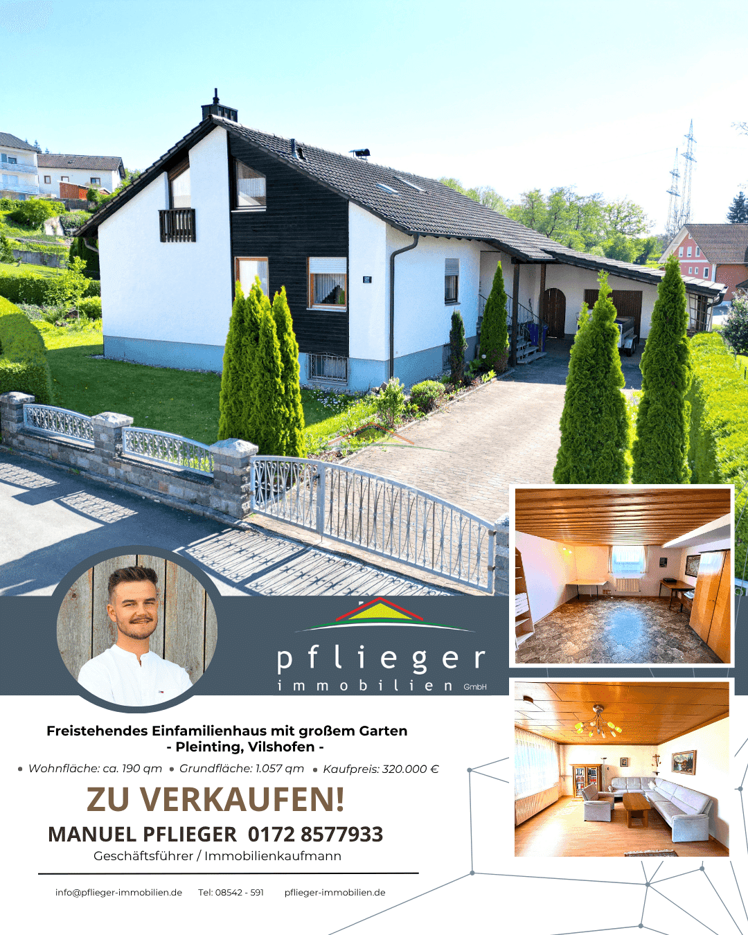 Einfamilienhaus mit Einliegerwohnung und großem Garten, 94474 Vilshofen an der Donau