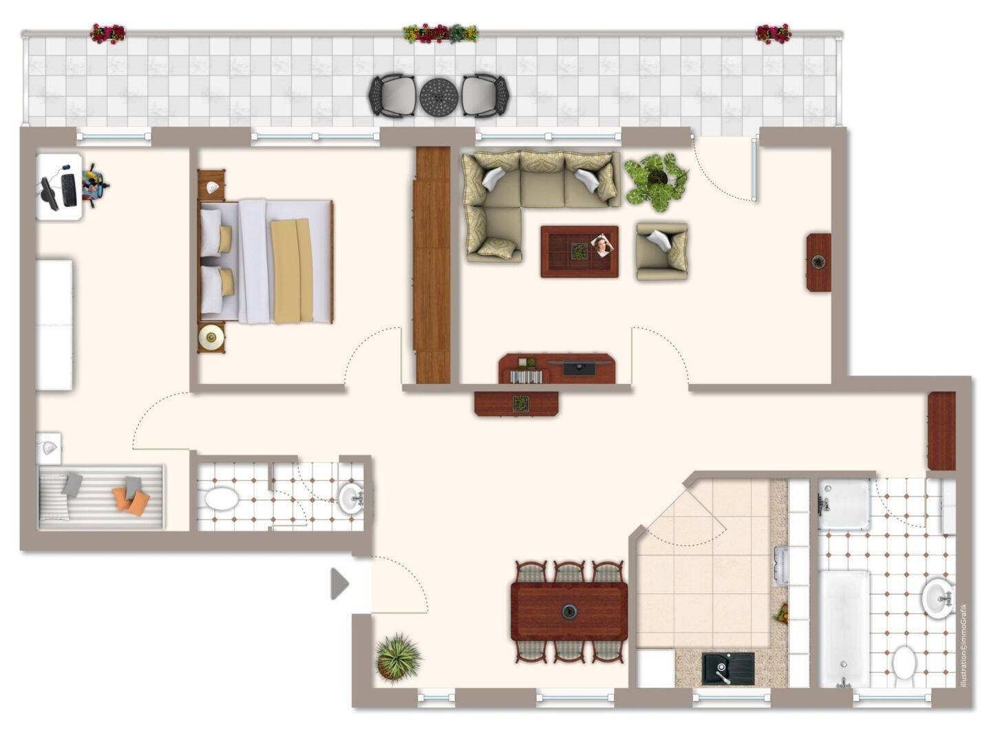 Wohnung mit Aufzug, Garage und 2 Stellplätzen -Salinencenter Unna-, 59425 Unna