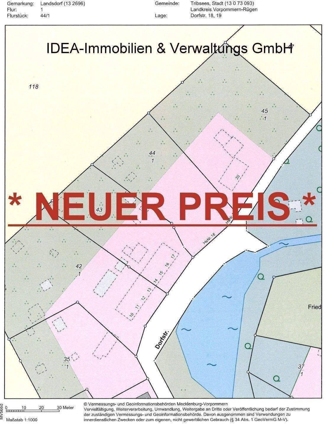 Verwirklichen Sie Ihren Traum vom Eigenheim durch den Kauf eines unbebauten Baugrundstückes in Landsdorf!, 18465 Tribsees