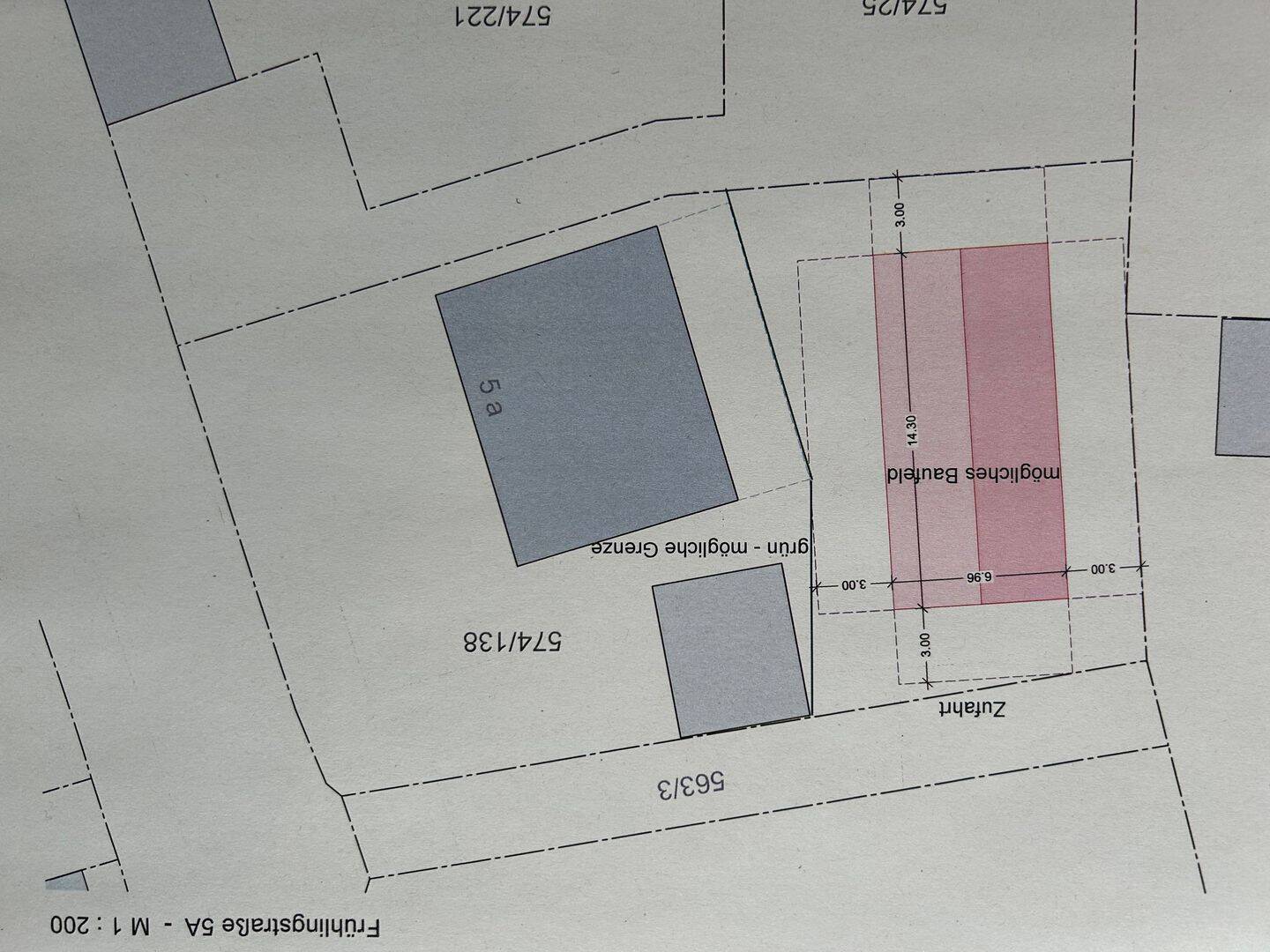 Kleines Baugrundstück Oberasbach Zirndorf von privat, 90522 Oberasbach
