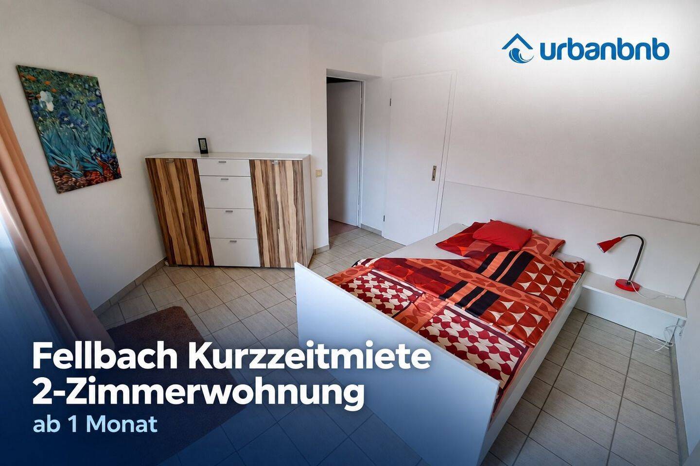 2-Zimmerwohnung in Fellbach für Kurzzeitmiete ab 1 Monat, 70736 Fellbach