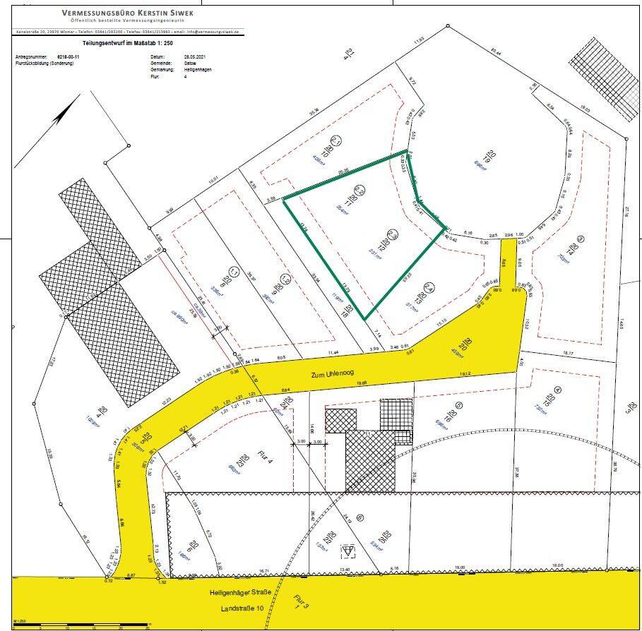 Baugrundstück mit 485 m², vor den Toren Rostocks, 18239 Satow