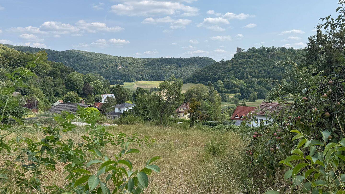 Traumhafter Bauplatz in Südhanglage mit unverbaubarem Blick auf die Ruine Neideck – optionaler Verkauf zweier Einzelgrundstücke, 91346 Wiesenttal