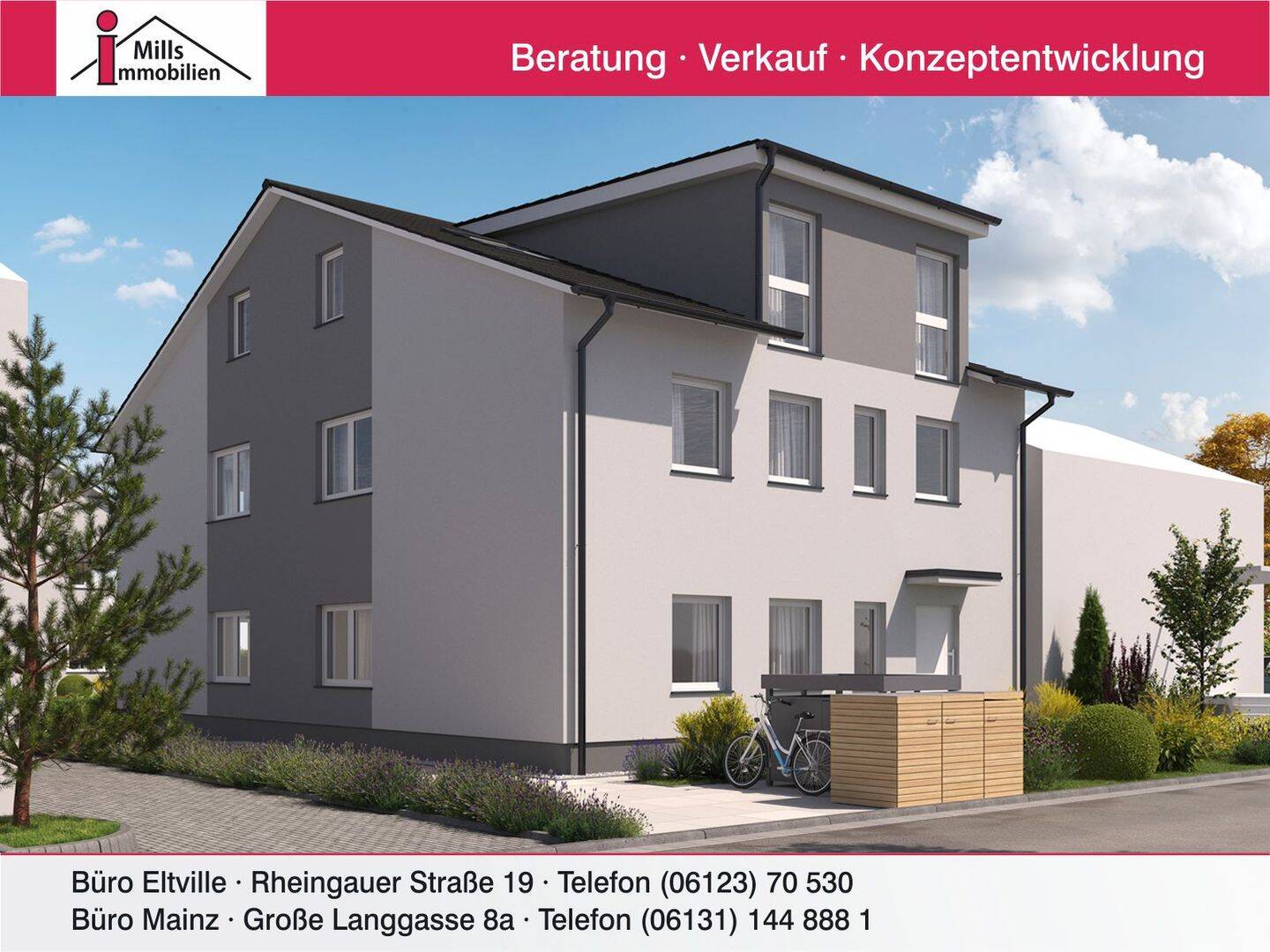 **Neubau-Erstbezug in Bestlage** Moderne 4 ZKB-Wohnung mit Terrasse und Garten, 65462 Ginsheim-Gustavsburg