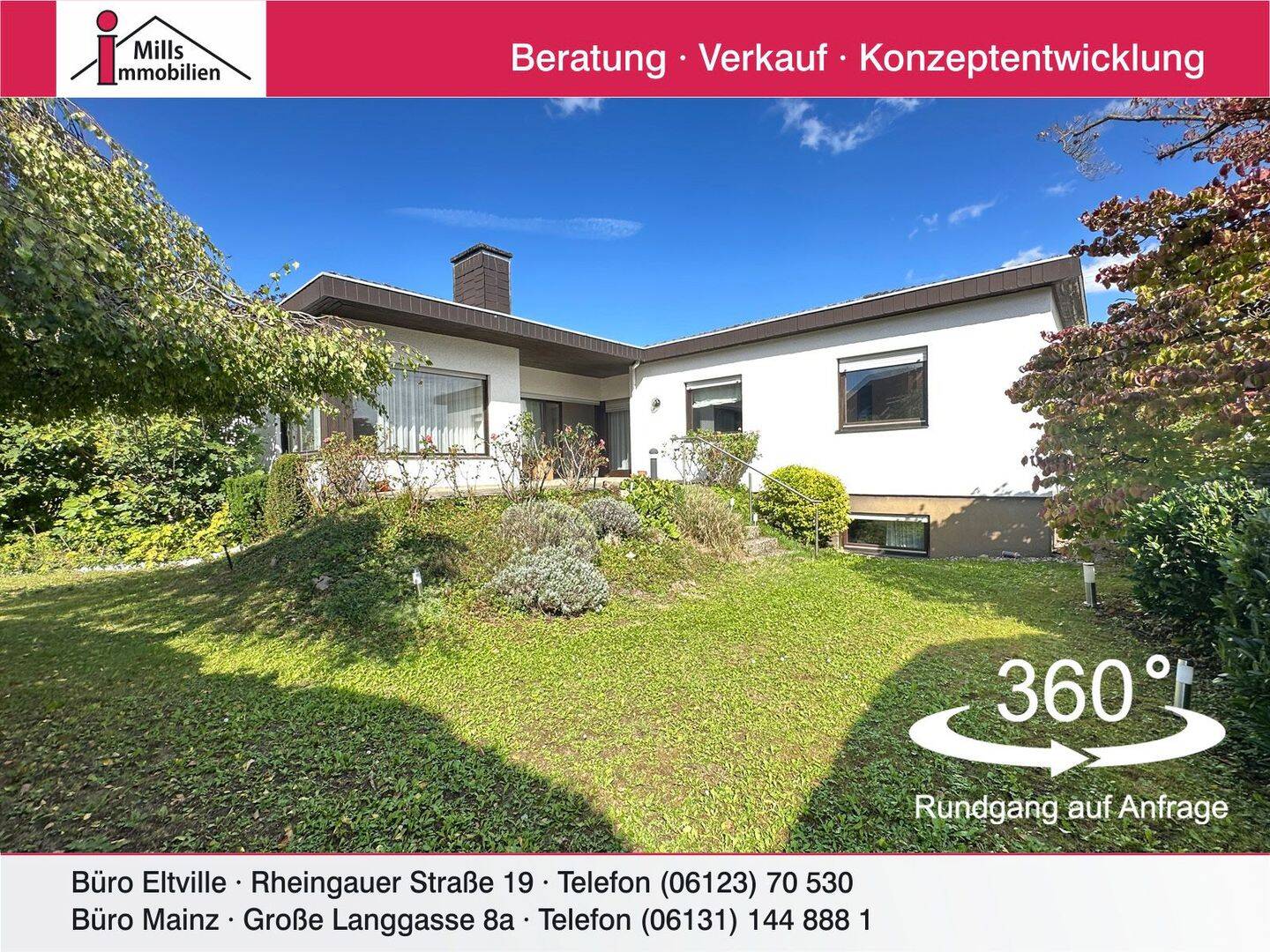 Attraktiver freistehender Bungalow mit Terrasse und Garten, 65343 Eltville am Rhein