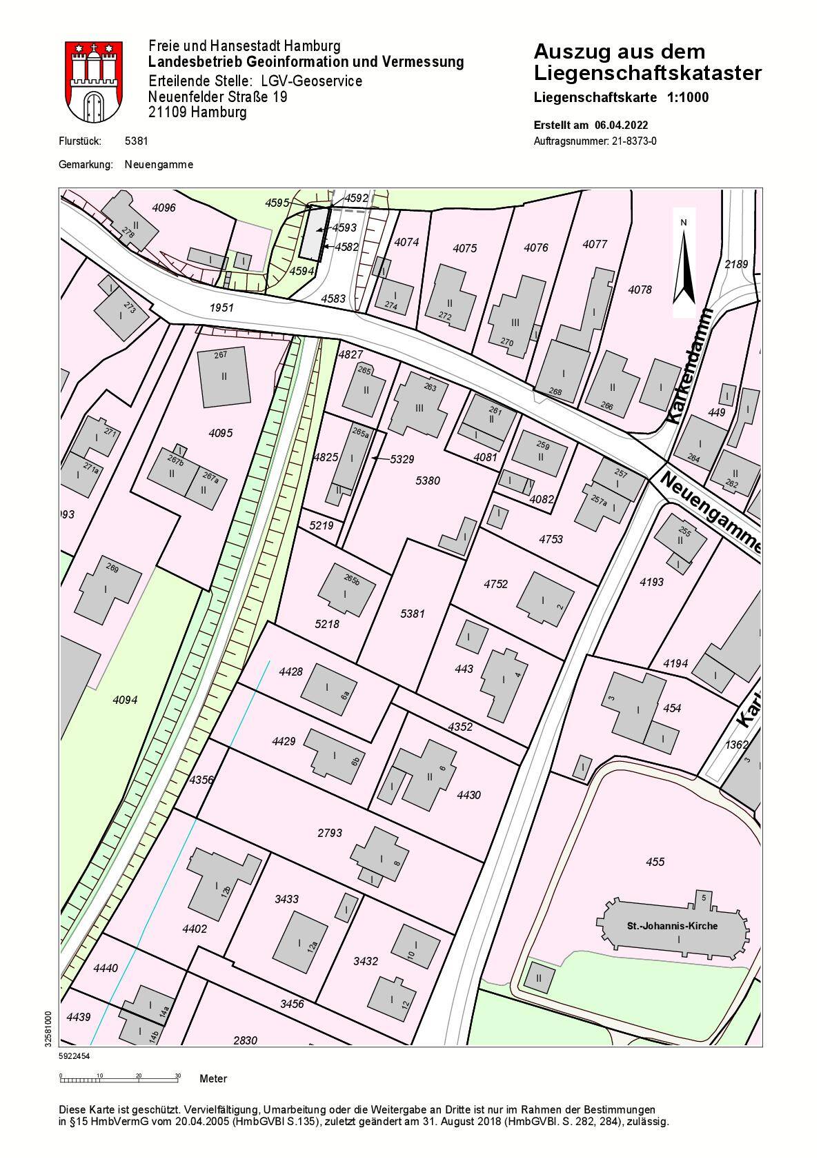 Grundstück mit Baugenehmigung für ein EFH oder DH in Neuengamme, 21039 Hamburg (Bergedorf Altengamme Curslack Neuengamme)