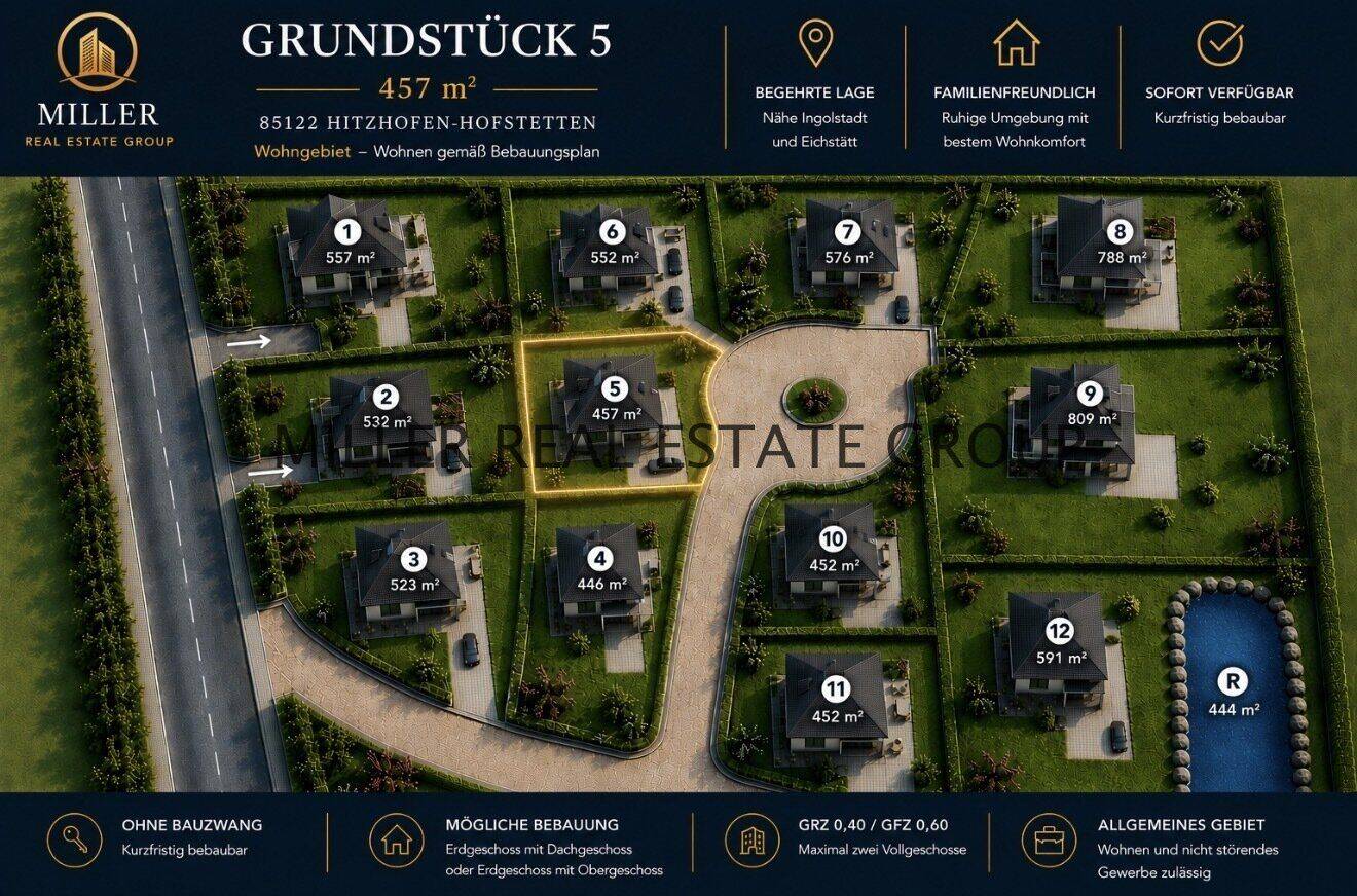 Exklusives Baugrundstück in Hitzhofen-Hofstetten – Die perfekte Balance aus Freiraum, Lebensqualität und Zukunft!, 85122 Hitzhofen