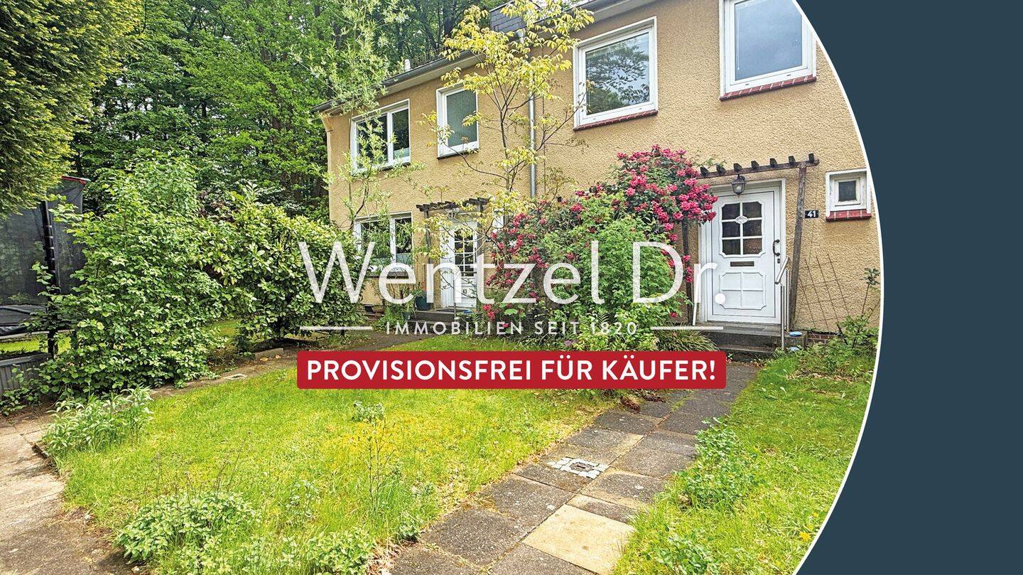 PROVISIONSFREI für Käufer – Sanierungsbedürftiges Mittelreihenhaus in schöner Wohnlage – Wentzel Dr., 22395 Hamburg (Wandsbek Bergstedt Poppenbüttel Sasel Wohldorf-Ohlstedt)