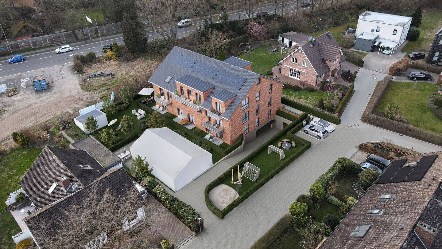 Provisionsfrei! Baugrundstück mit Baugenehmigung! für 10 WE (750qm) in TOP-Lage von Halstenbek, 25469 Halstenbek