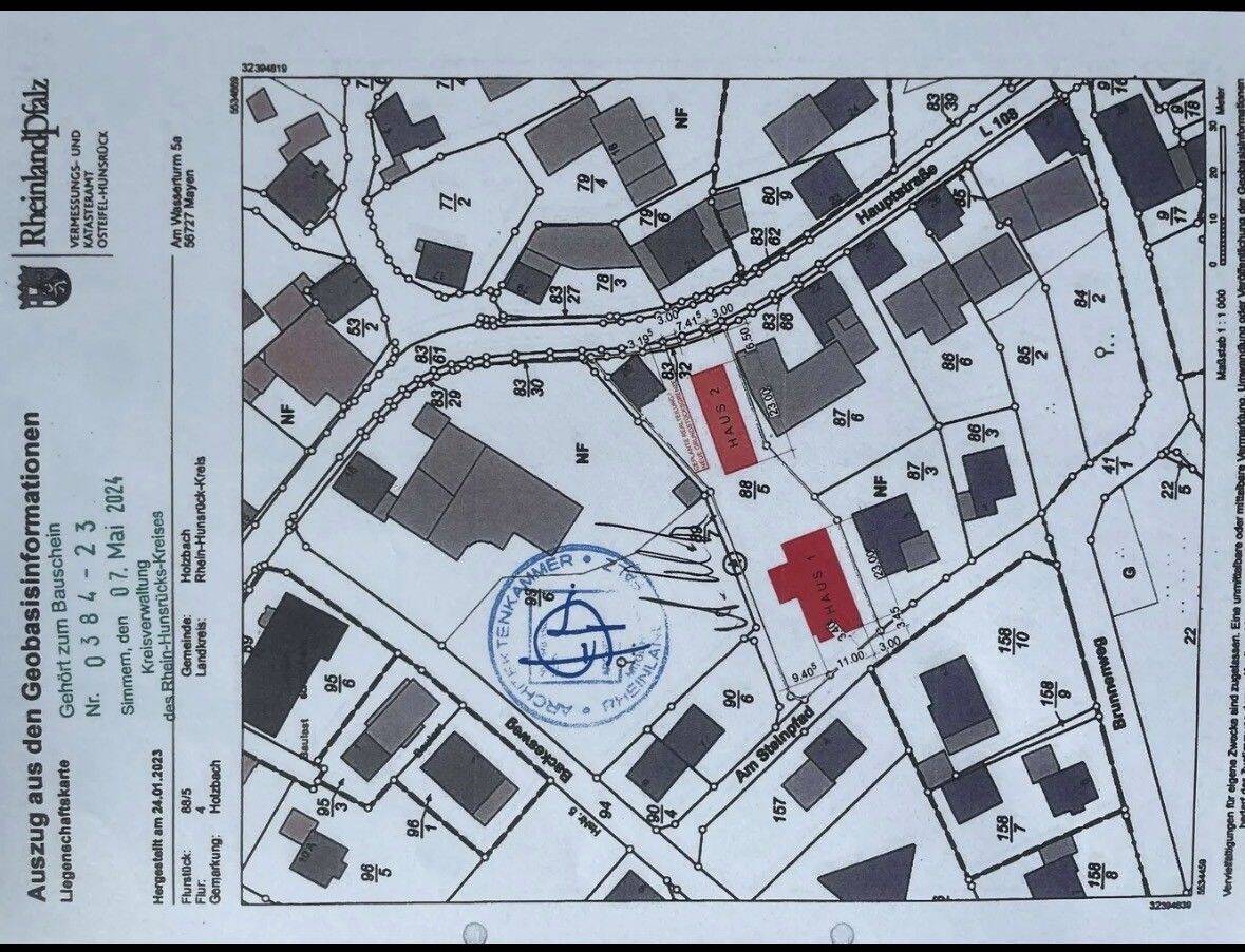 Attraktives Baugrundstück mit genehmigtem Neubauprojekt, 55469 Holzbach