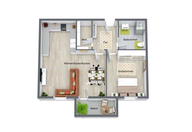 Moderne 2-Zi-Whg. mit Balkon, Stellplatz in Rain bei Straubing, 94369 Rain