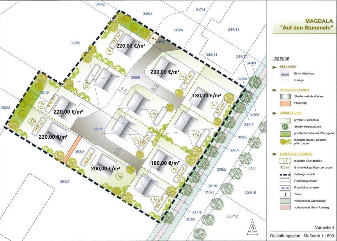 Baugrundstücke ab 180,00 €/m² – Schöner Wohnen bei Jena in Magdala, 99441 Döbritschen