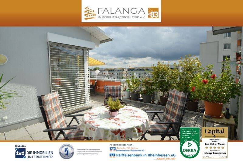 Falanga Immobilien-Wohntraum über Gonsenheim: Penthouse mit großer  sonniger Dachterrasse mit Weitblick, 55122 Mainz (Gonsenheim Hartenberg/Münchfeld Neustadt)