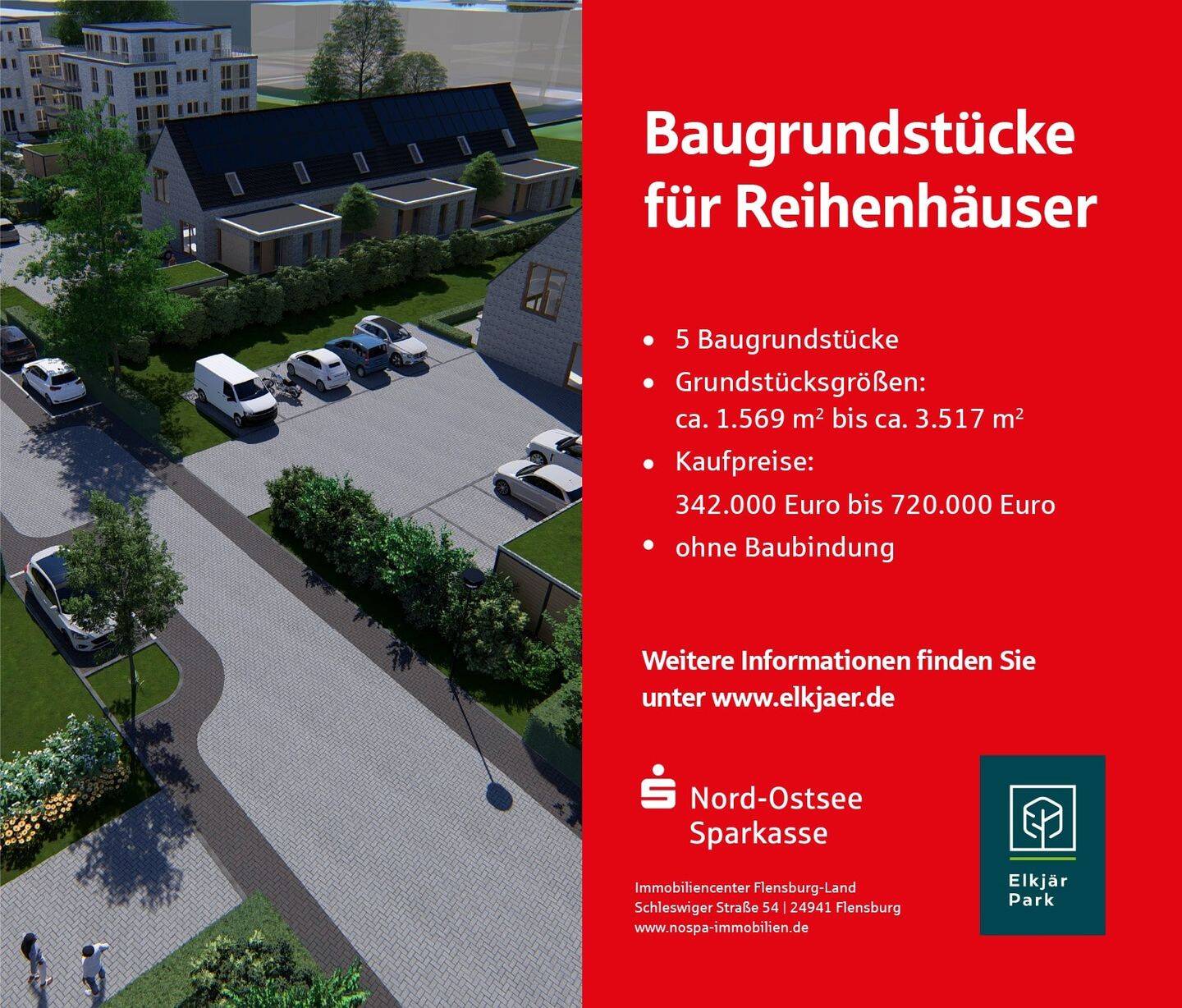 Zu Hause im Herzen Angelns! Wählen Sie aus 5 Baugrundstücken für Reihenhäuser, 24986 Mittelangeln