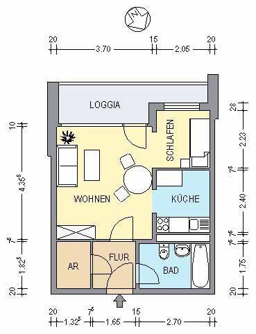 **1 ZIMMER – BALKON – DUSCHBAD**, 12353 Berlin (Neukölln Buckow Gropiusstadt Kolonie Grüner Stern Rudow)