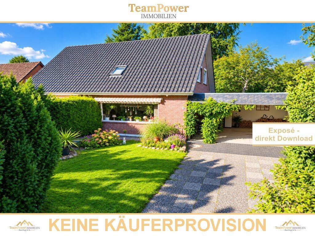 Familienglück in ruhiger Sackgassenlage – EFH mit Anbau, Keller, Carport & Garten, 24576 Bad Bramstedt