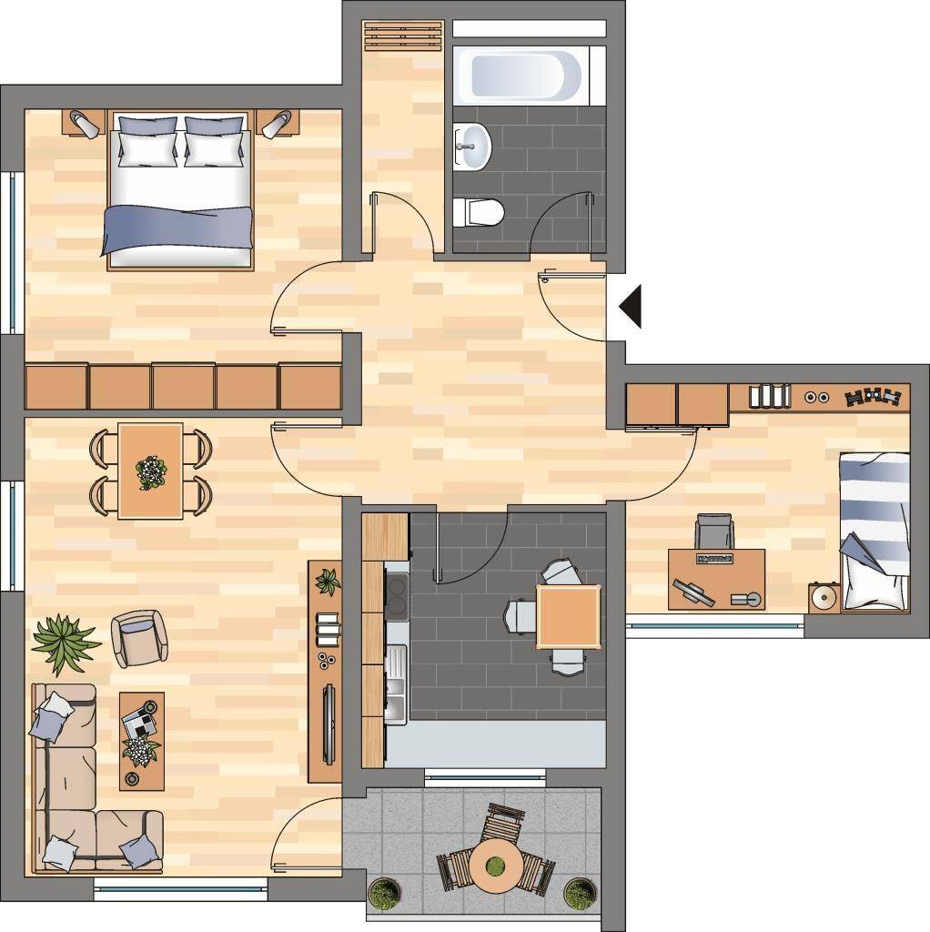 3-Zimmer-Wohnung in Köln Immendorf, 50997 Köln (Rodenkirchen)