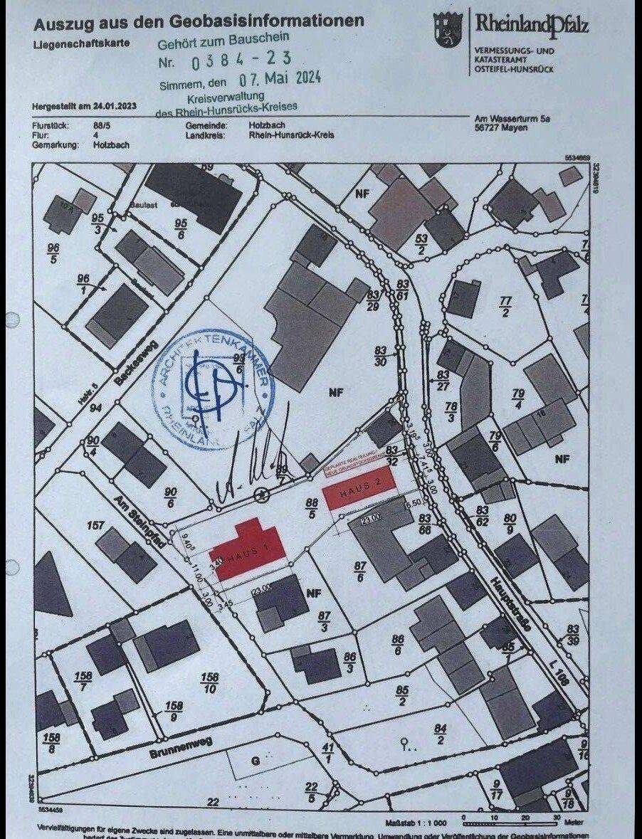 Attraktives Baugrundstück mit genehmigtem Neubauprojekt, 55469 Holzbach