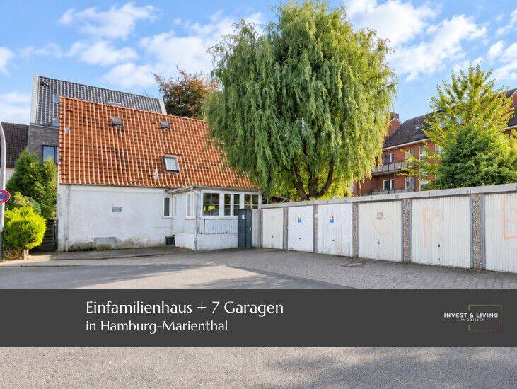 Sanierungsbedürftiges Einfamilienhaus mit 7 Garagen, 22041 Hamburg (Wandsbek Marienthal Tonndorf)
