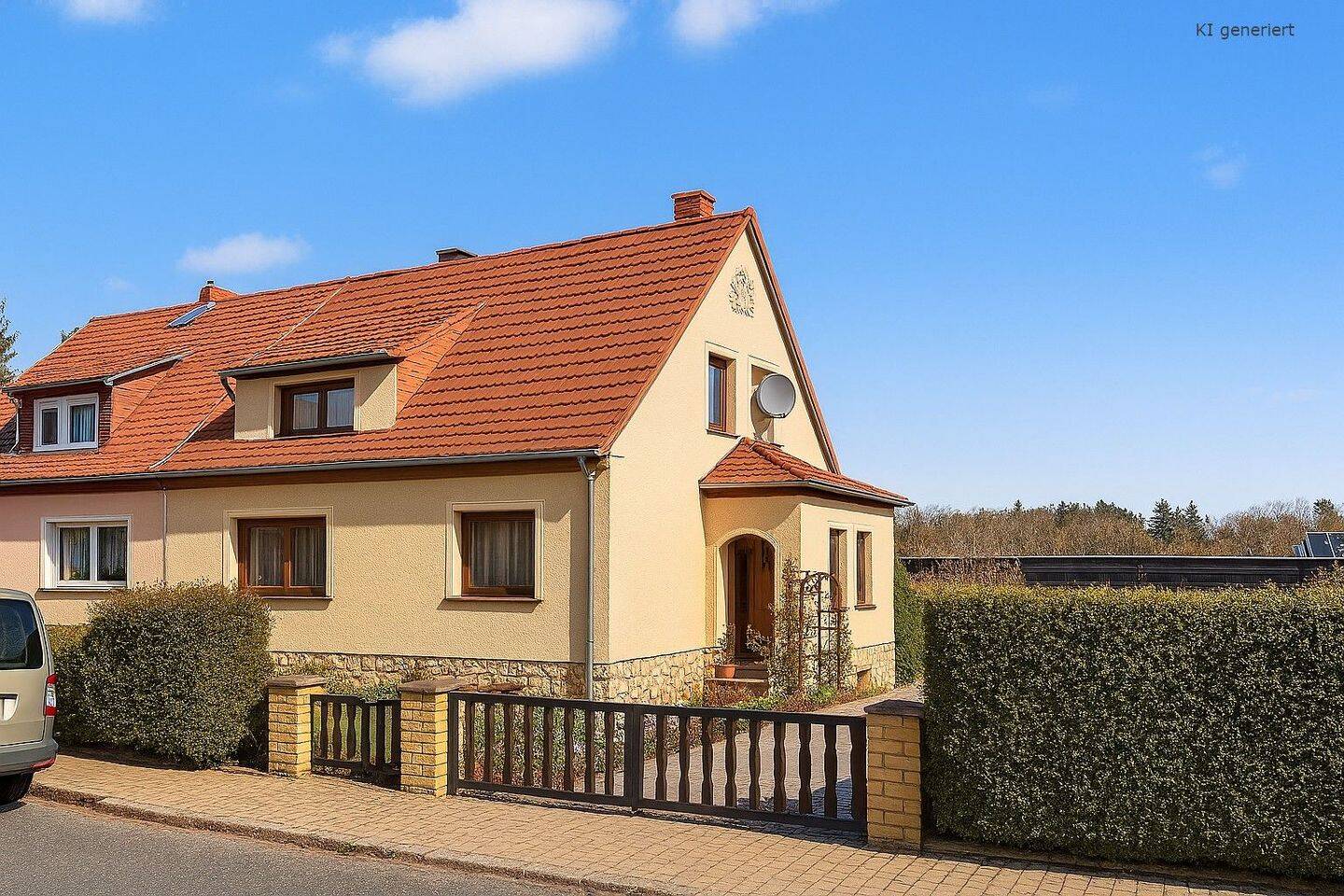 Solide Doppelhaushälfte mit Doppelgarage in Auma-Weidatal, 7955 Auma-Weidatal