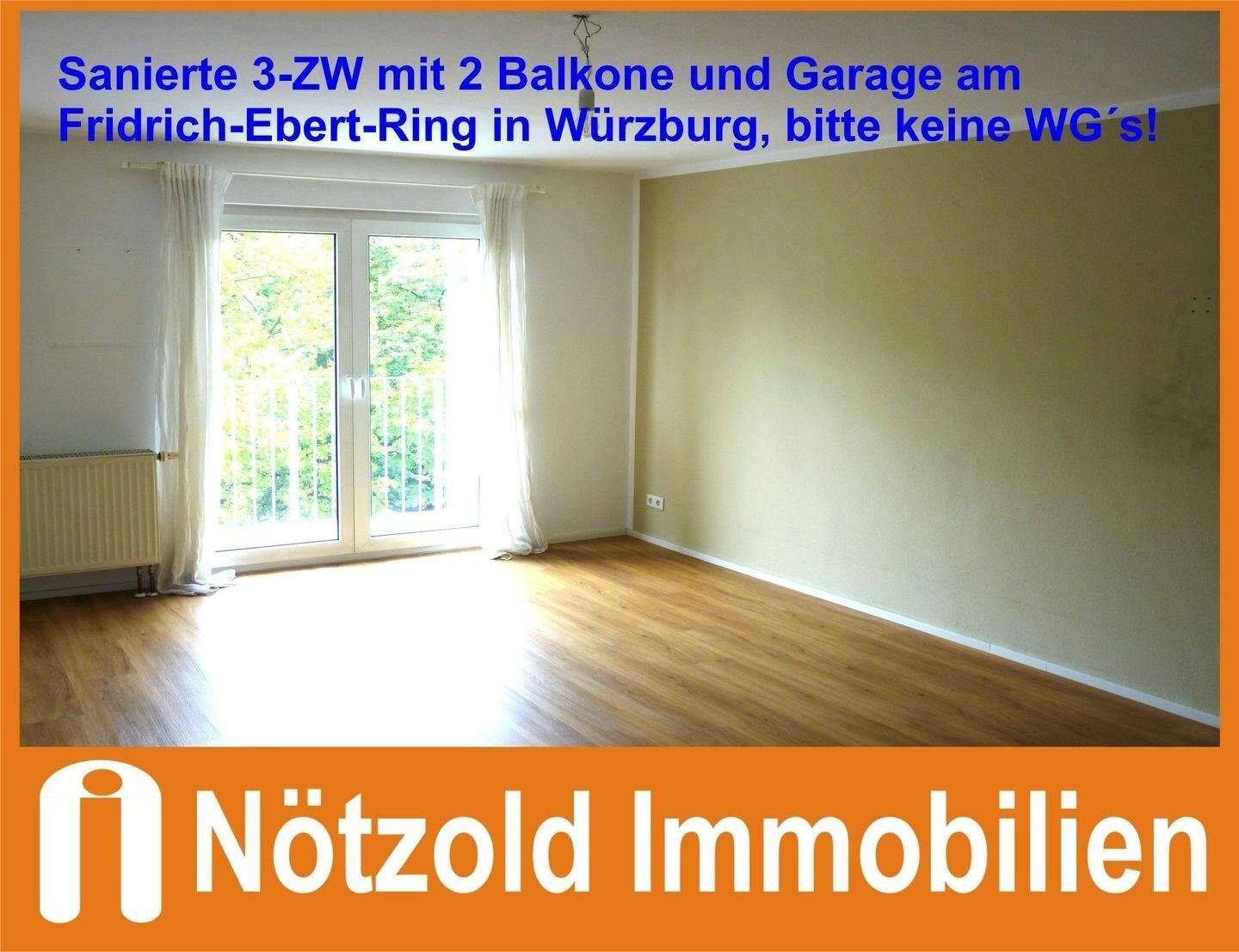 Sehr schöne sanierte 3-ZW mit zwei Balkone in Würzburg, 97072 Würzburg (Altstadt Sanderau)