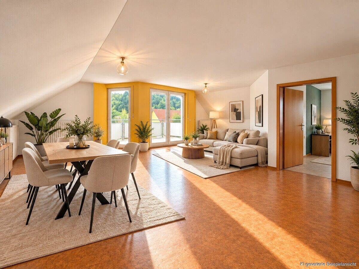 „Einziehen, wohlfühlen, zuhause sein – 3-Zimmer-DG-Wohnung mit Balkon & Garage in Teublitz“, 93158 Teublitz