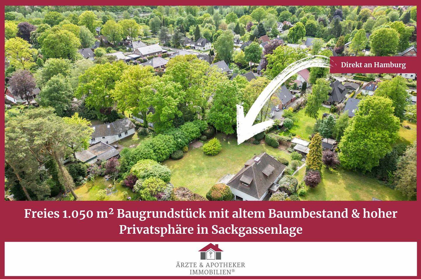Freies Baugrundstück mit hoher Privatsphäre in Sackgassenlage – Ammersbek-Bünningstedt, 22949 Ammersbek
