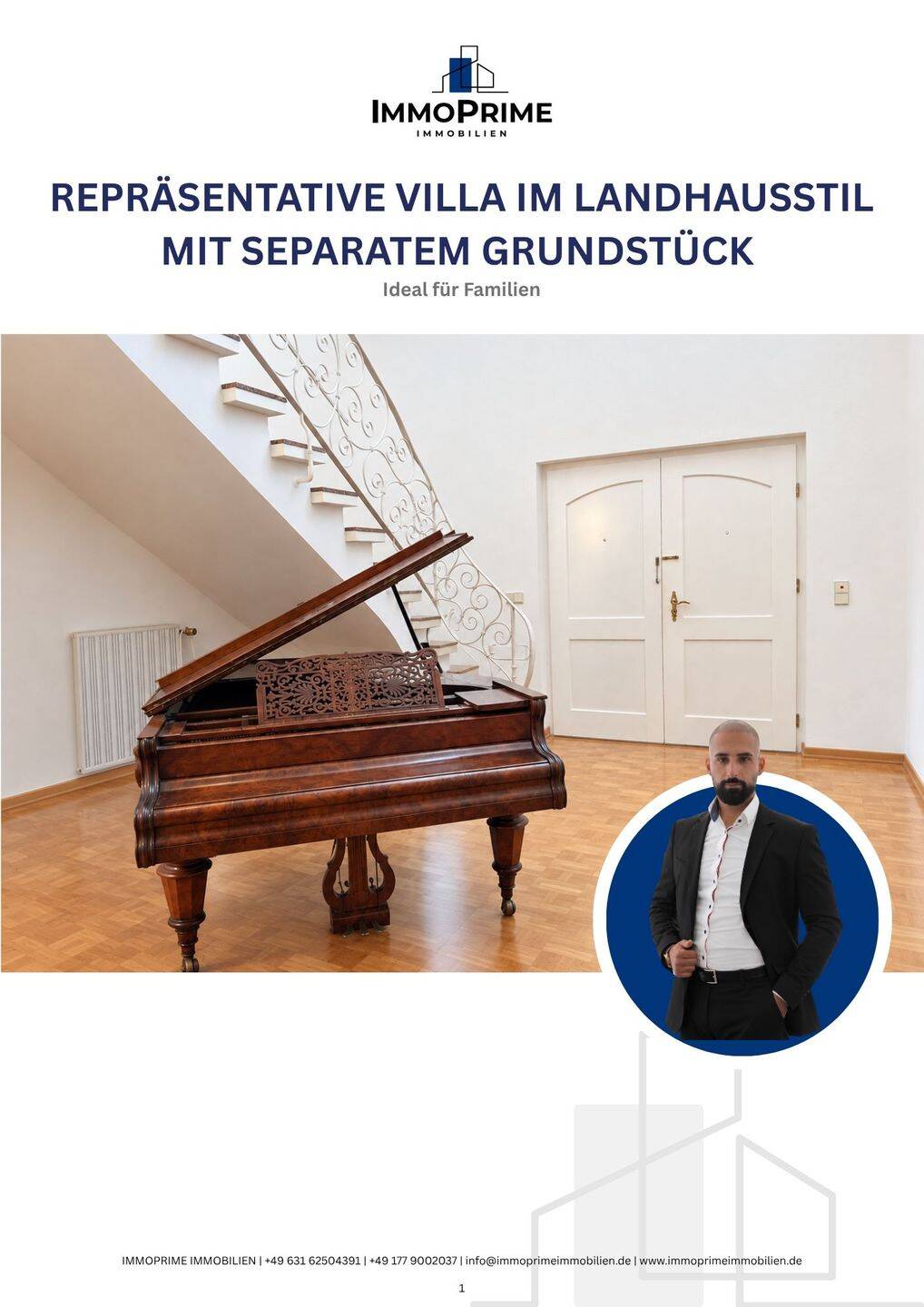 Repräsentative Villa im Landhausstil mit separatem Grundstück, 66978 Clausen