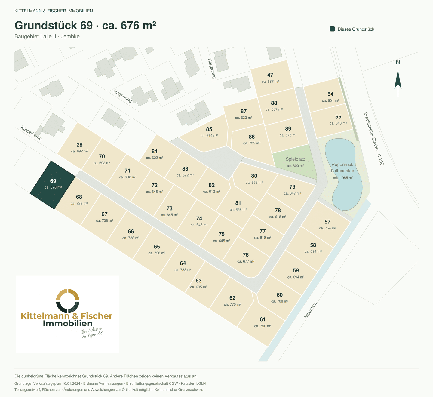 Am Feldsaum: Grundstück 69 in Jembke mit 676 m² – bauträgerfrei zum eigenen Zuhause, 38477 Jembke