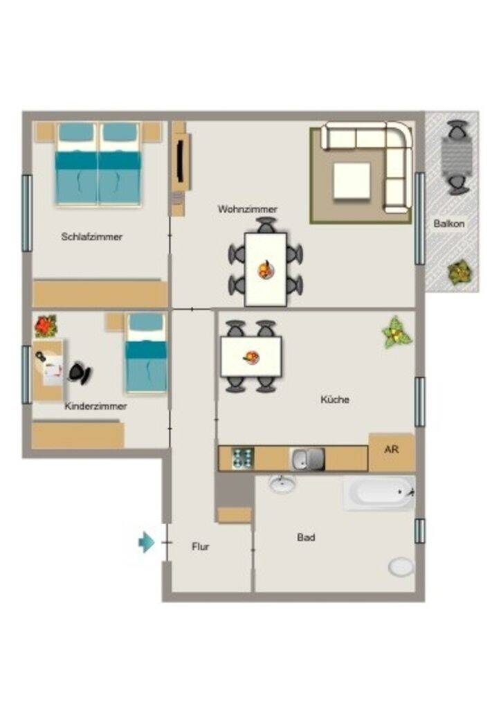 Demnächst frei! 3-Zimmer-Wohnung in Bottrop Ebel, 46242 Bottrop