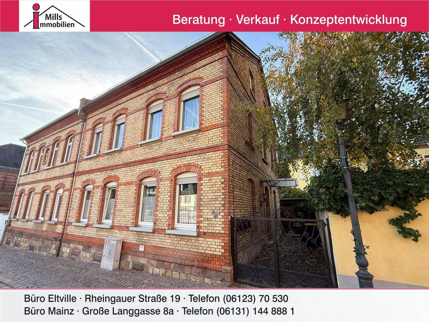Hübsches Backsteinhaus mit 2-3 Wohneinheiten in schöner und zentraler Lage, 65343 Eltville am Rhein