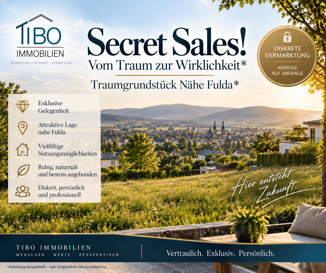 Secret Sales*Vom Traum zur Wirklichkeit 2026*TOP-Grundstück in unverbaubarer Randlage Nähe Fulda, 36043 Fulda
