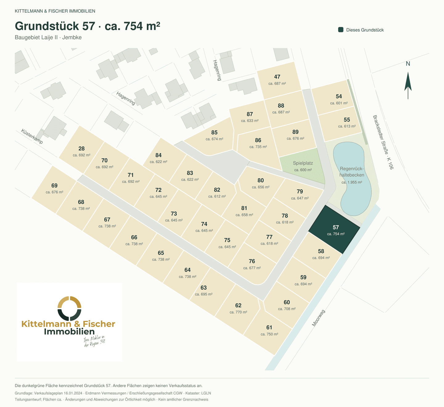 Am Baumsaum: Grundstück 57 in Jembke mit 754 m² – bauträgerfrei zum eigenen Zuhause, 38477 Jembke