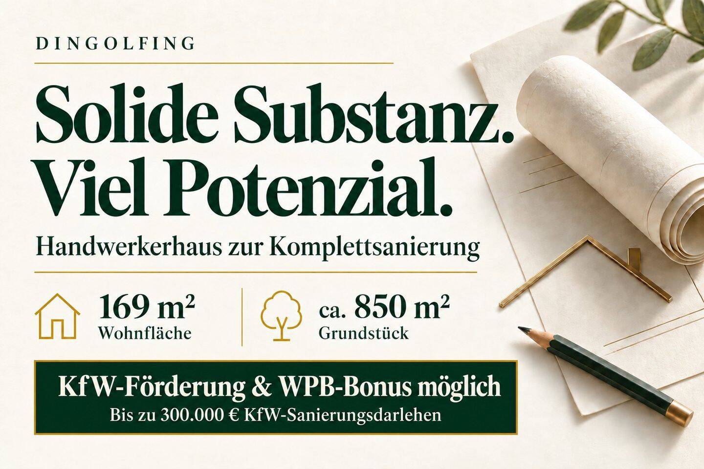 Neues Leben für solide Mauern! Handwerkerhaus zur Komplettsanierung in Dingolfing, 84130 Dingolfing