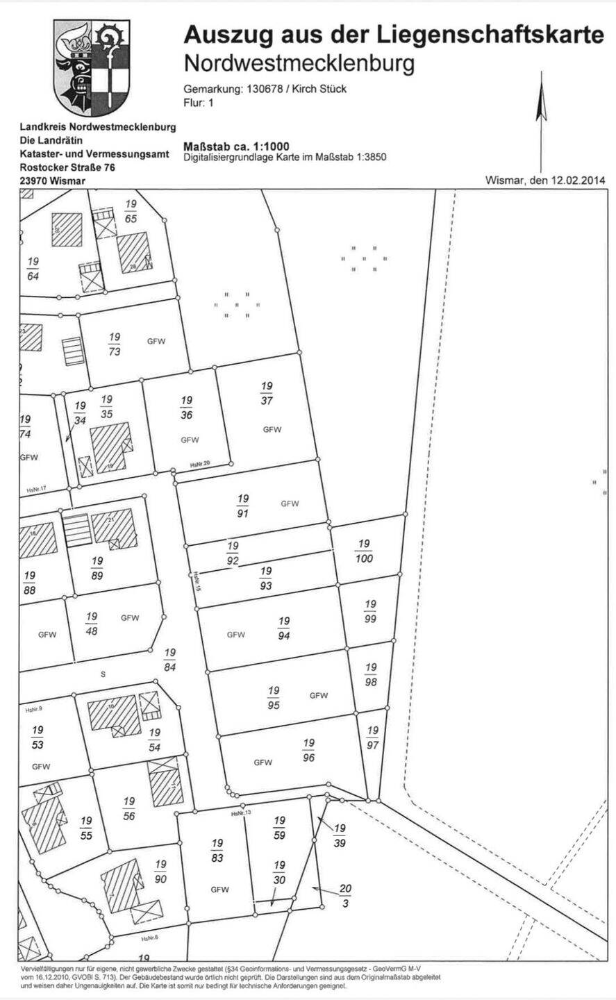 Grundstück in Kirchstück zu verkaufen ohne Maklerprovision, 19069 Klein Trebbow