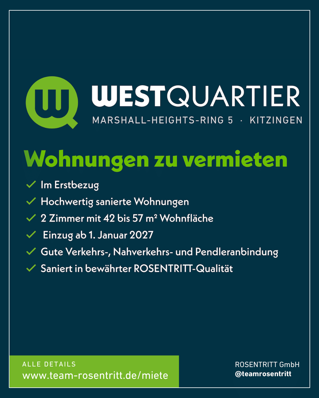 ZUR MIETE – 2-Zimmer-Wohnung mit Balkon in 97318 Kitzingen (WE 5-R02), 97318 Kitzingen
