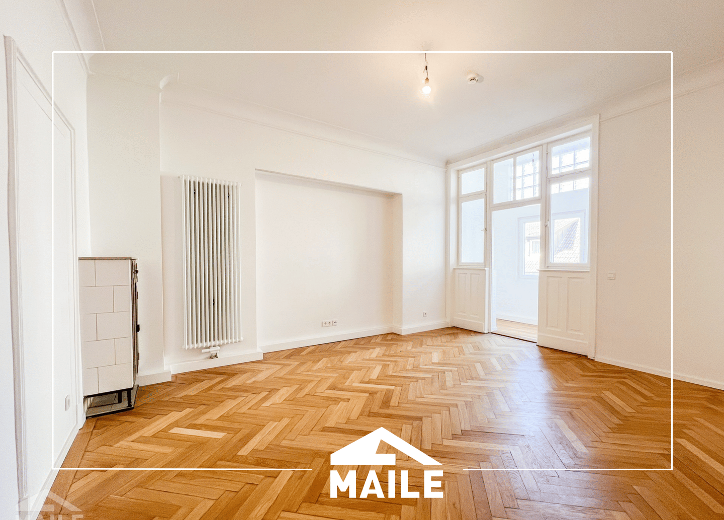 Sanierte 3-Zimmer-Altbauwohnung mit EBK, Balkon und Loggia, 70190 Stuttgart (Mitte Ost)