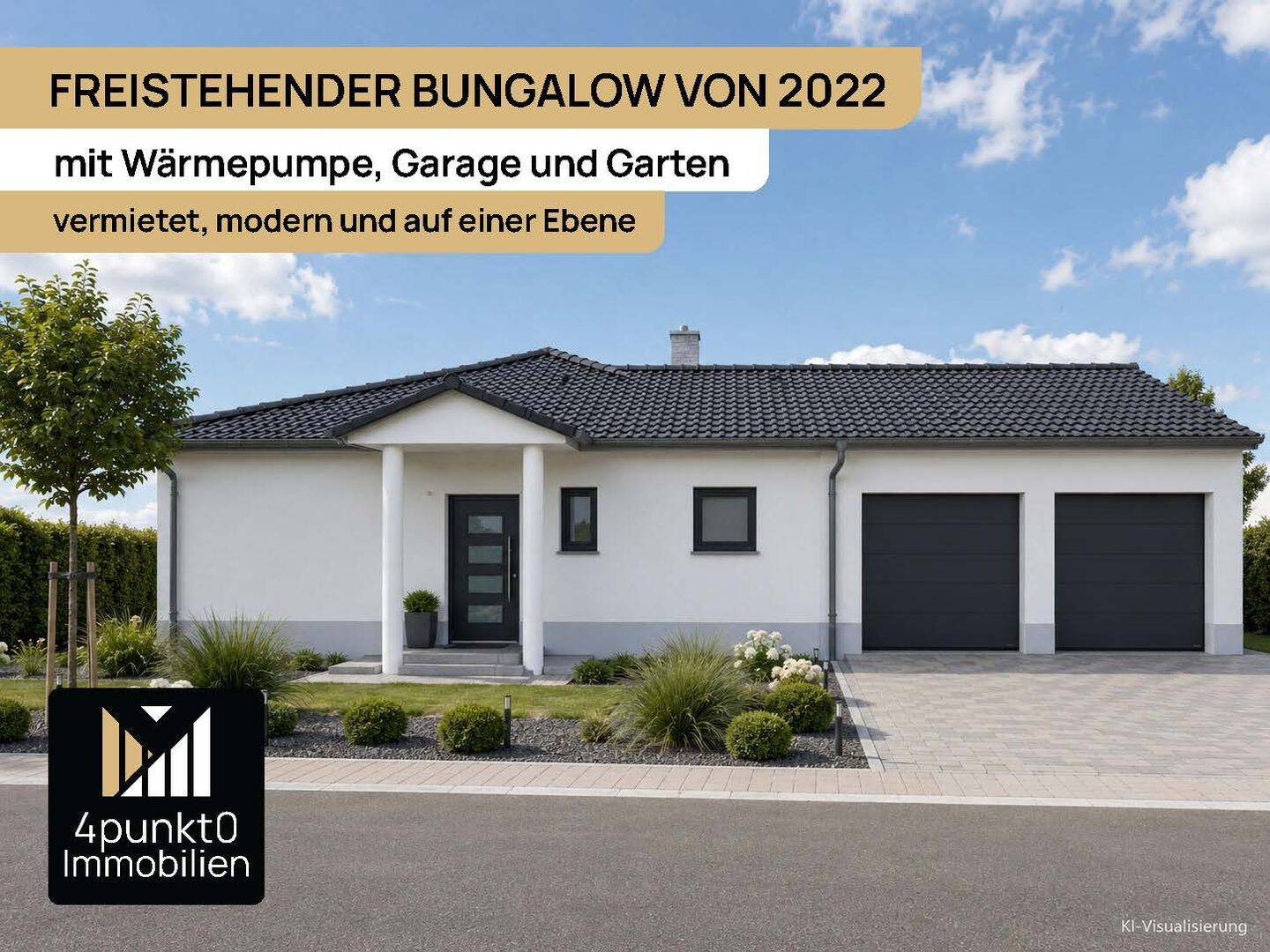Freistehender Bungalow von 2022 mit Wärmepumpe, Garage und Garten, frei ab 01.2027, 91790 Nennslingen