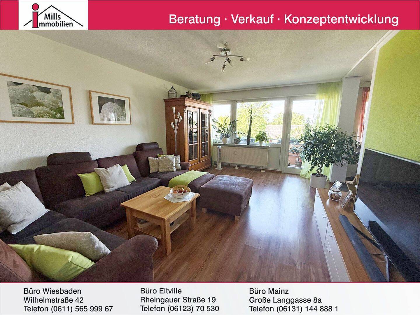 Top-Lage von Mainz-Hechtsheim: Großzügige Eigentumswohnung mit Balkon und teilweise Fernblick, 55129 Mainz (Bretzenheim Ebersheim Hechtsheim)