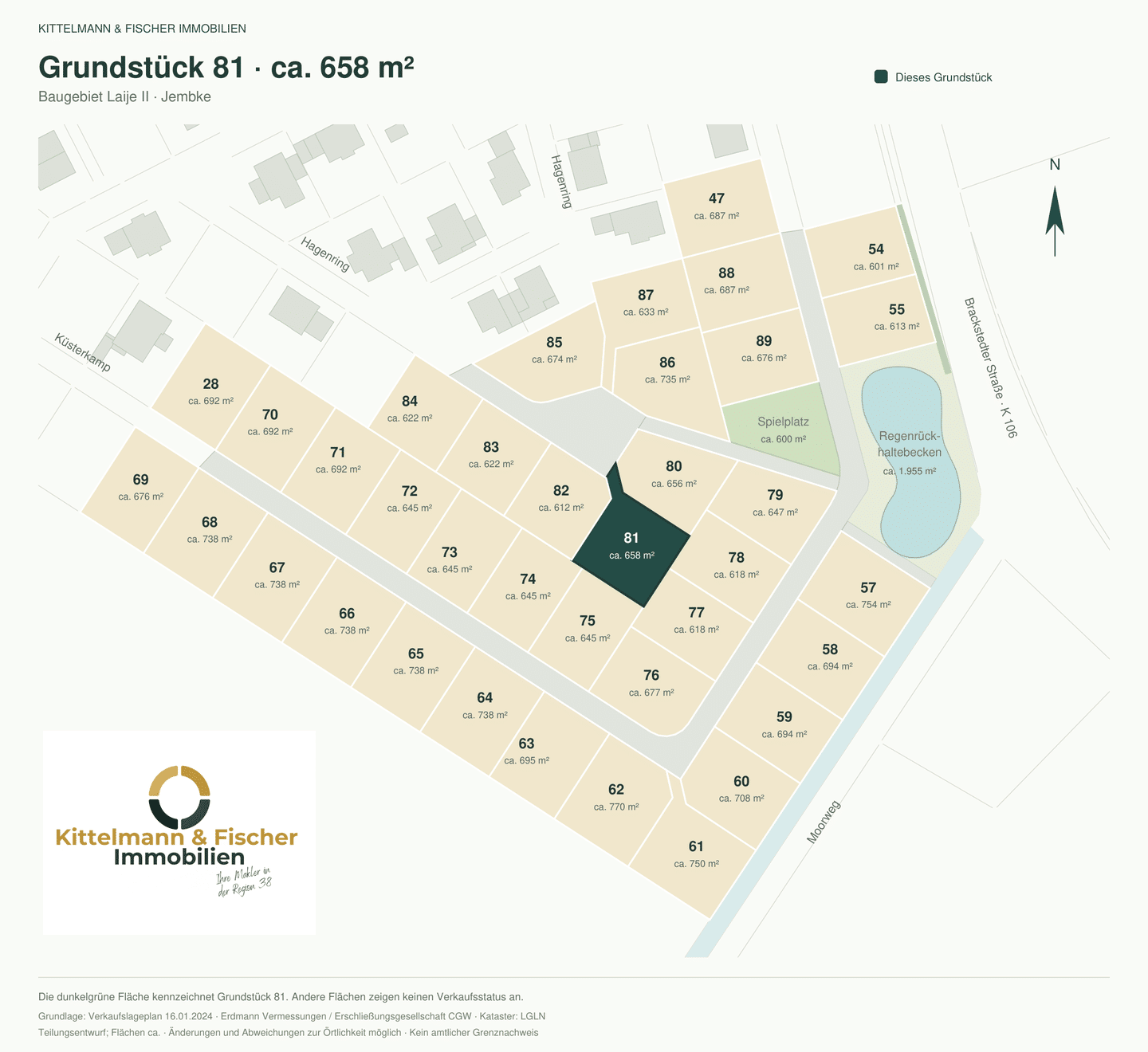 Grundstück 81: 658 m² in Jembke – bauträgerfrei mit persönlicher Begleitung zum Eigenheim, 38477 Jembke