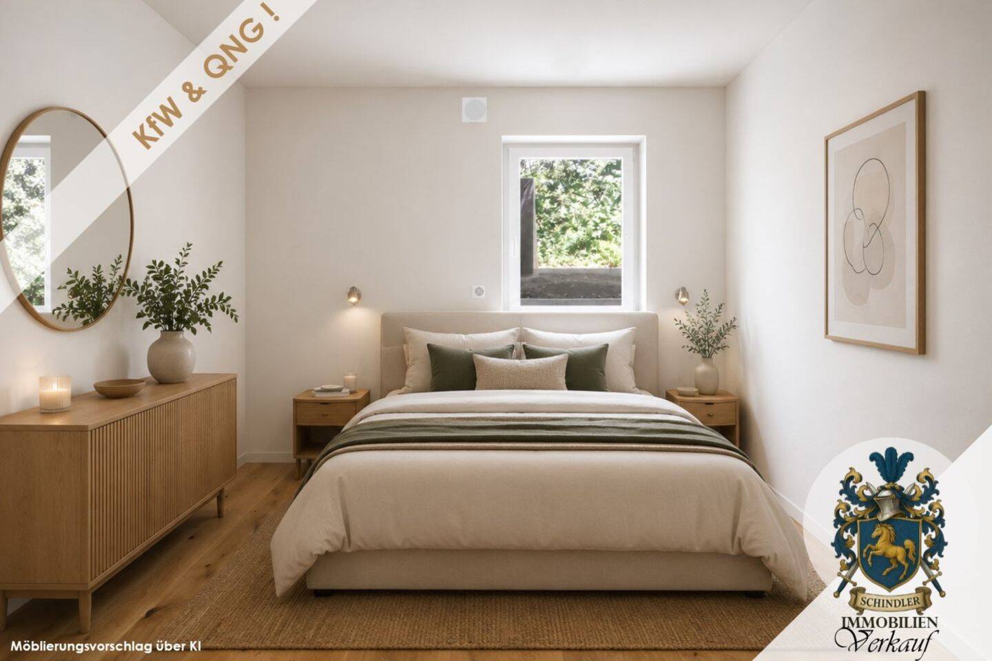 NEUBAU! – Topmoderne Balkonwohnung mit zwei TG-Stellplätzen + KfW40 QNG, 86676 Ehekirchen